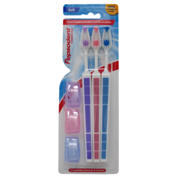 Pepsodent Toothbrush Soft with Cover 3CT